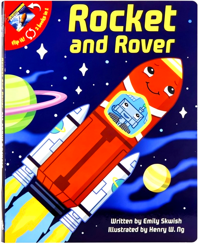 Rocket Racer Book Rocket And Rover And All About Rockets 2-In-1 Board Book – BookXcess