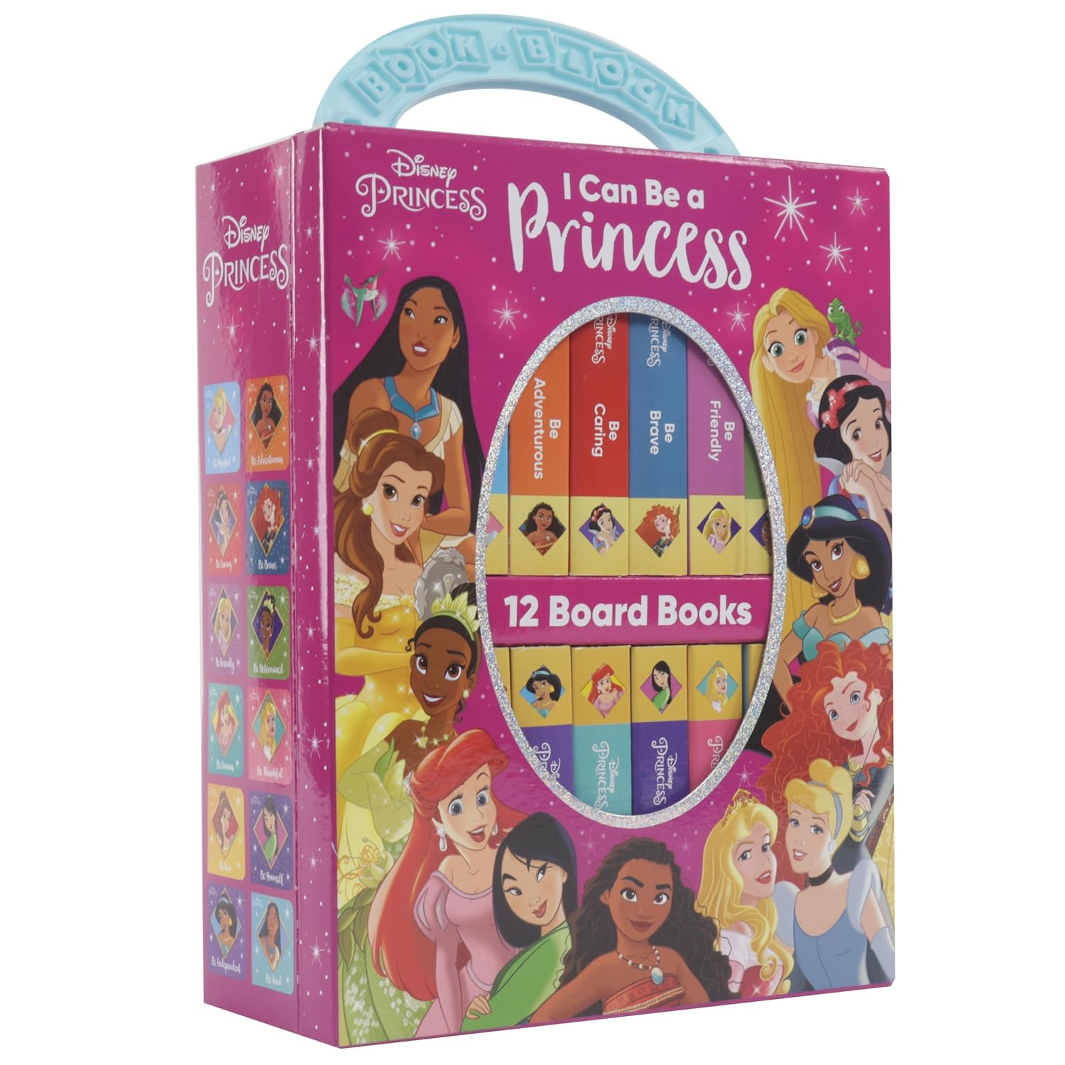 Disney Princess: I Can Be A Princess (12 Board Books) by Pi Kids – book cover