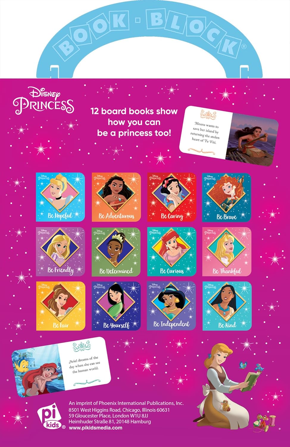Disney Princess: I Can Be A Princess (12 Board Books) by Pi Kids – book cover