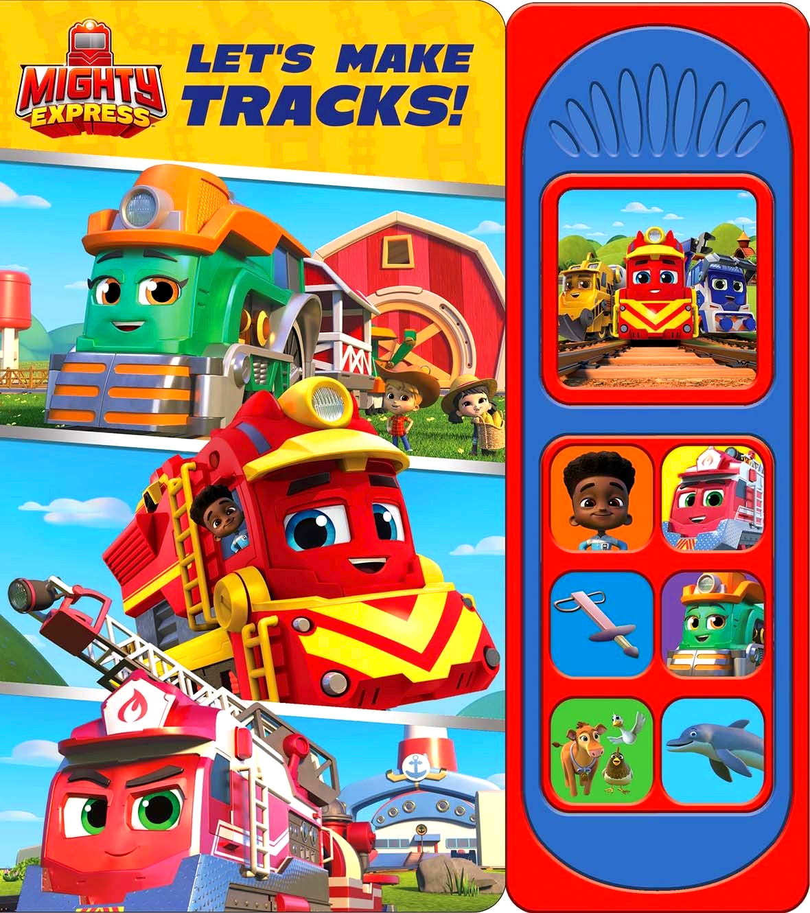 Mighty Express – Let’s Make Tracks! 7-Button Sound Book by Pi Kids – book cover