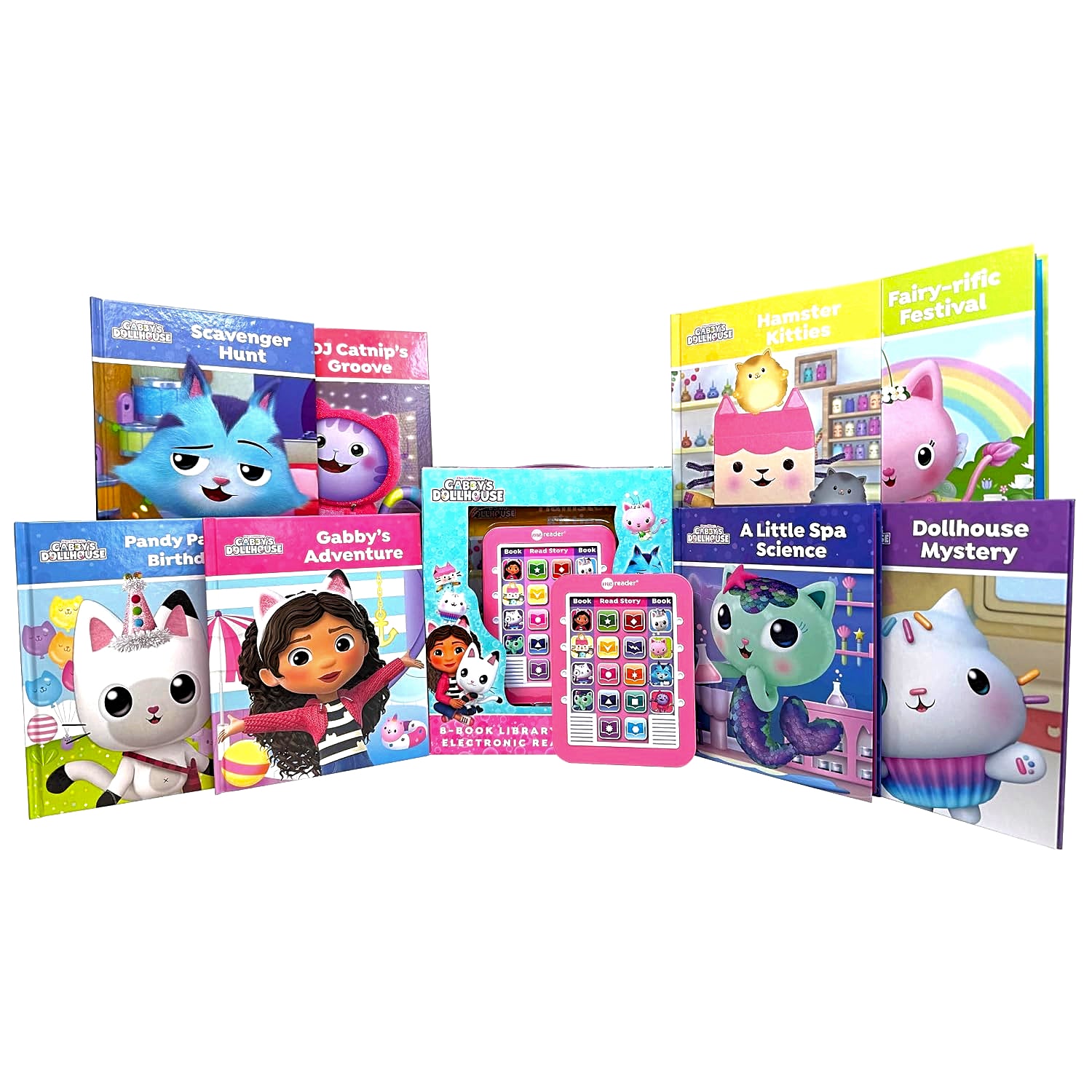Dreamworks Gabby's Dollhouse: Me Reader 8-Book Library And Electronic Reader Sound Book Set by Pi Kids – book cover