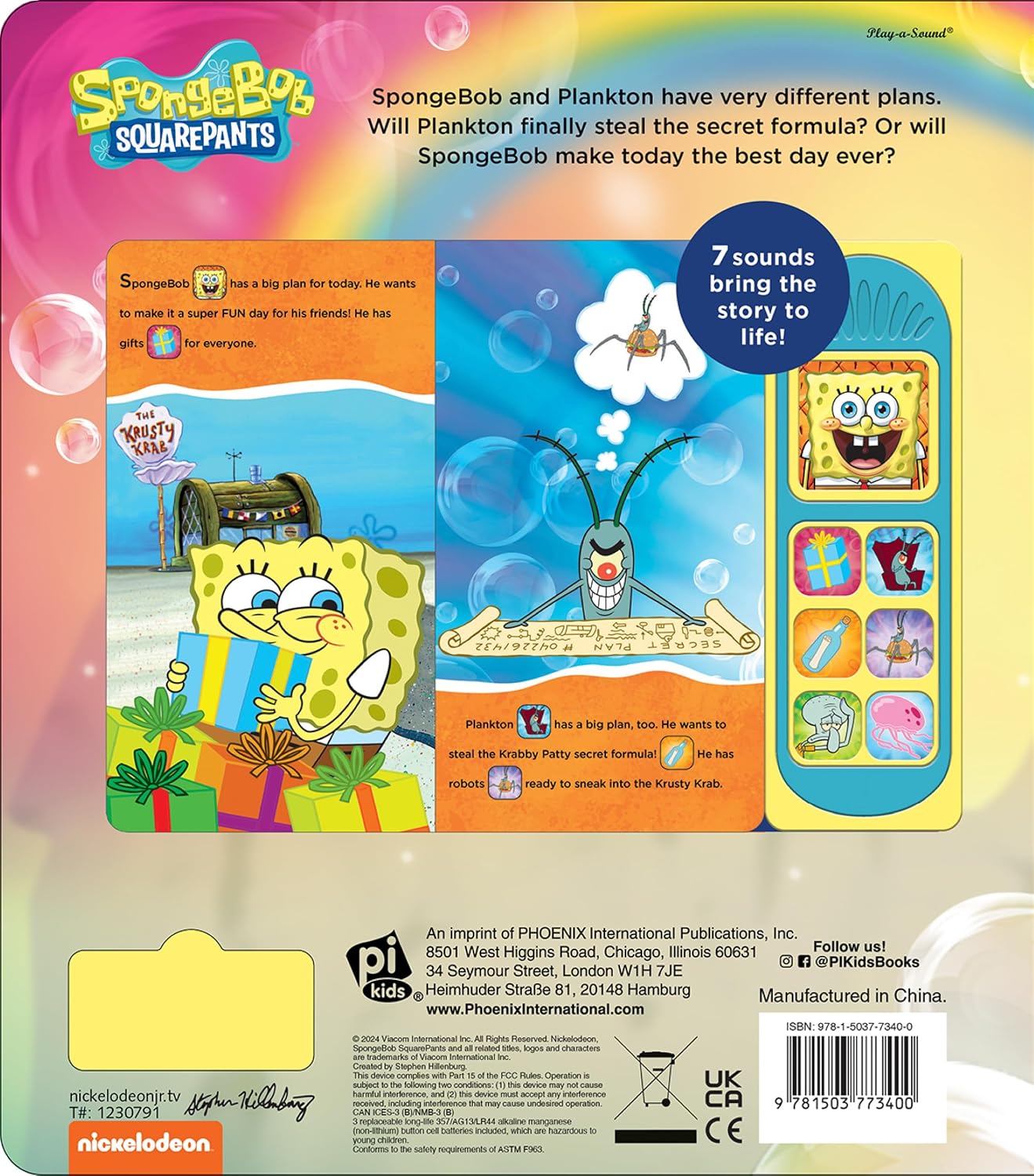 Nickelodeon Spongebob Squarepants: Happy Funday! Sound Book by Pi Kids – book cover