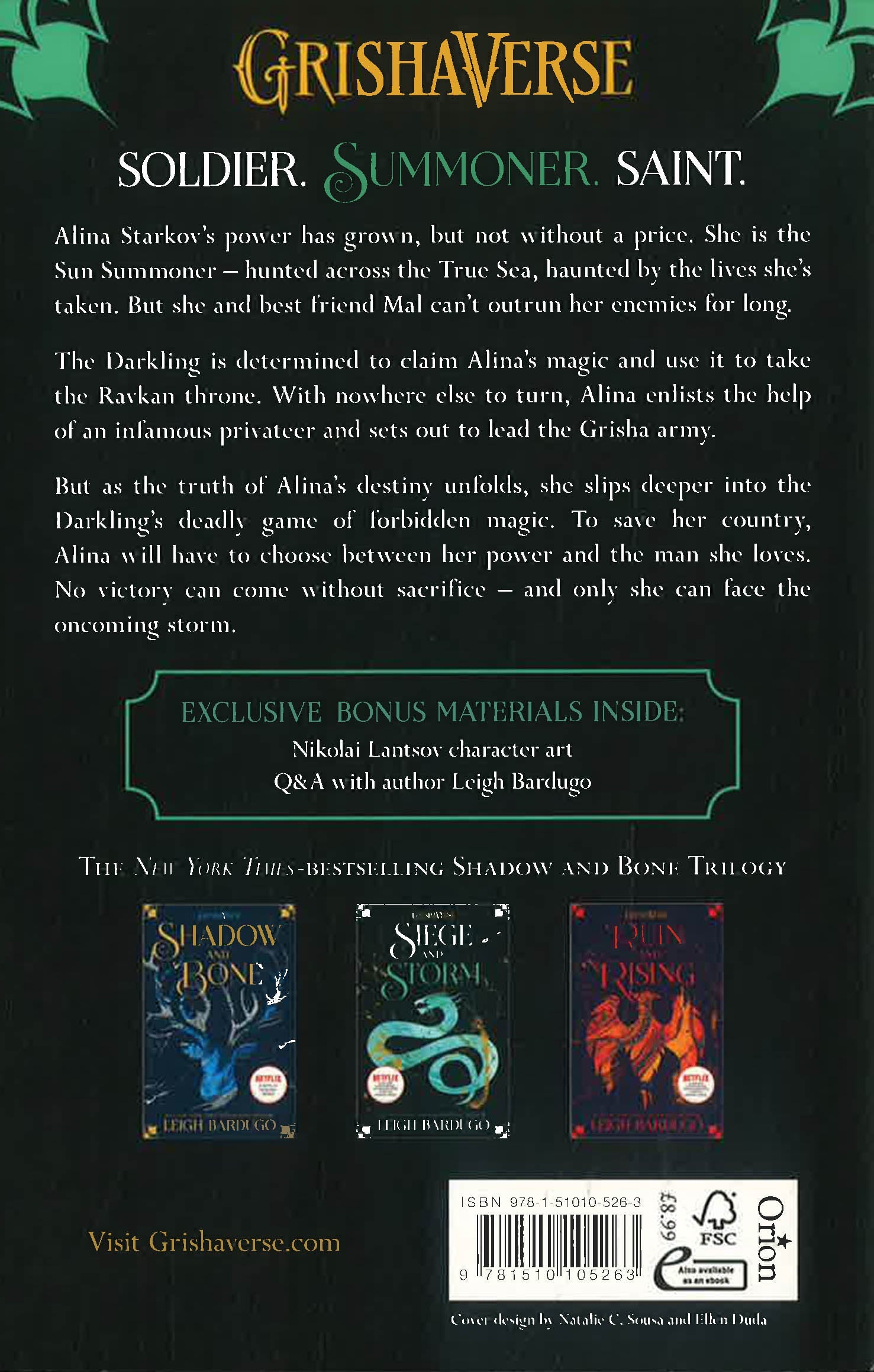Shadow And Bone: Siege And Storm : Book 2 by Leigh Bardugo – book cover