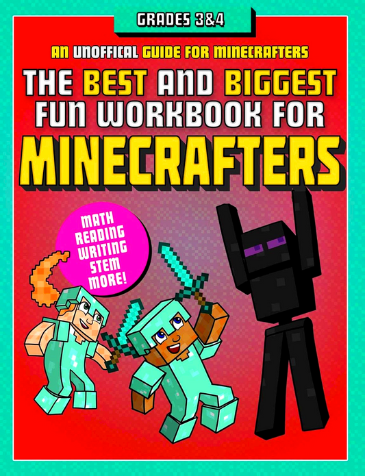 The Best And Biggest Fun Workbook For Minecrafters Grades 3 & 4
