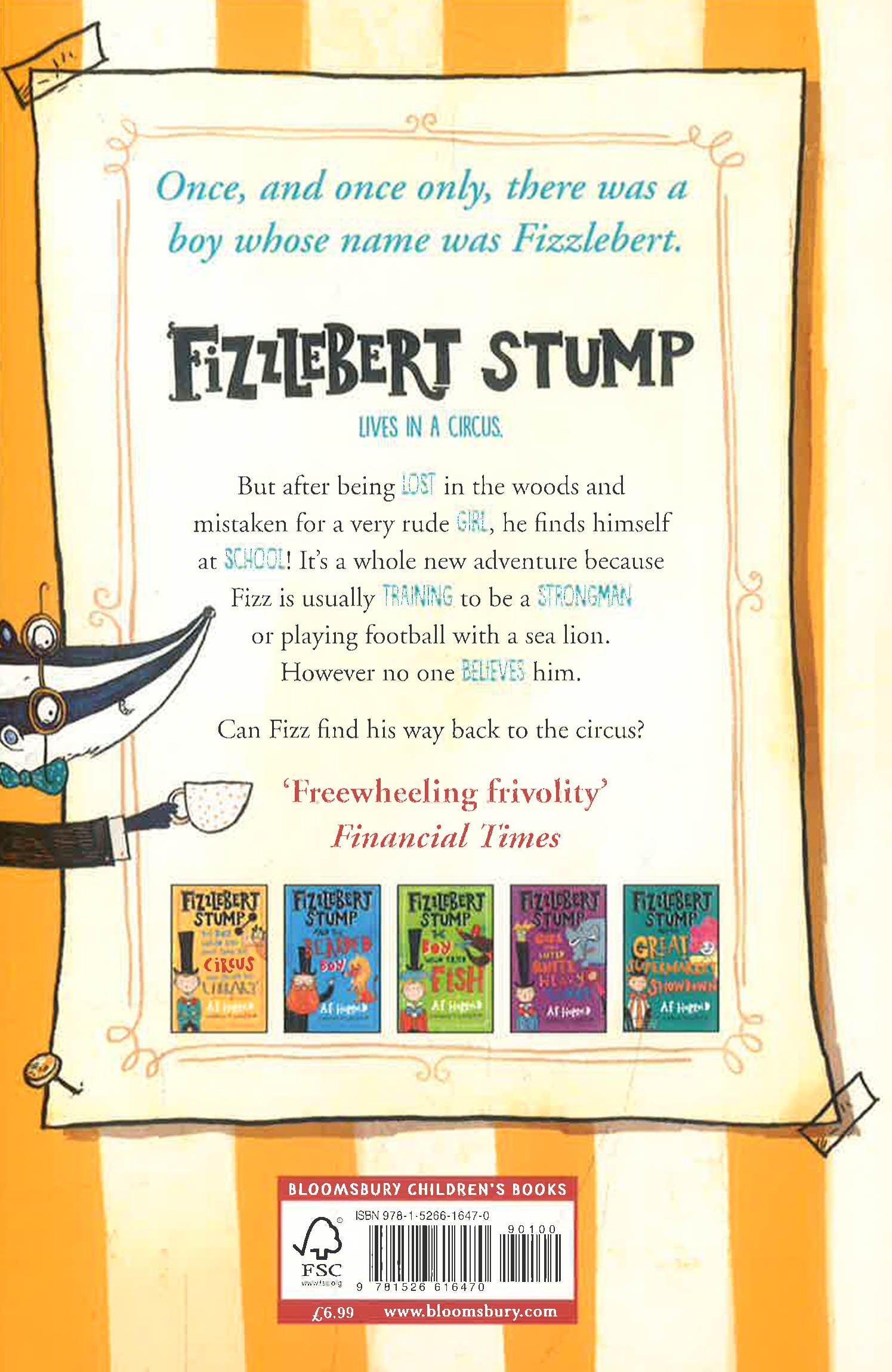 Fizzlebert Stump: The Boy Who Did P.E. In His Pants by A.F. Harrold – book cover
