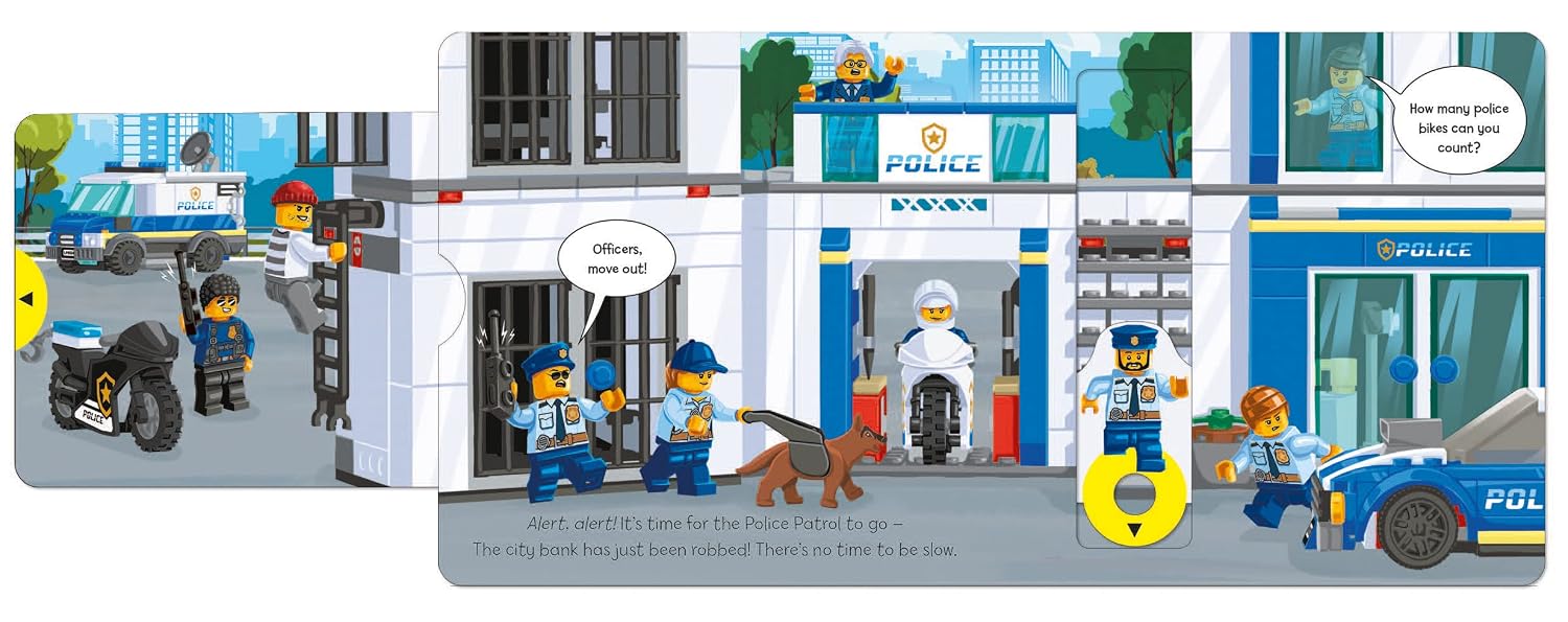 LEGO® City Police Patrol: A Push, Pull And Slide Book by Ameet Studio – book cover