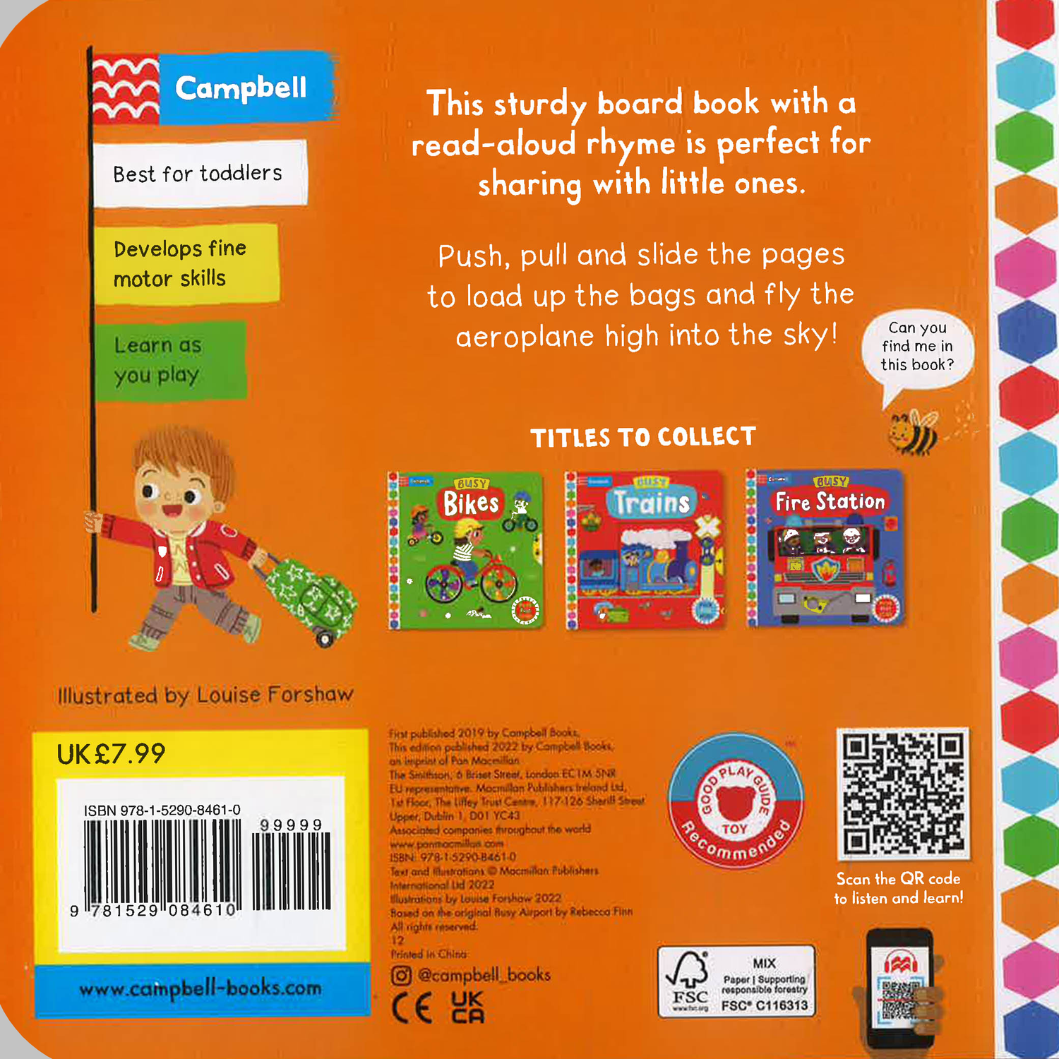 Campbell Busy Airport (Push Pull Slide) by Louise Forshaw – book cover