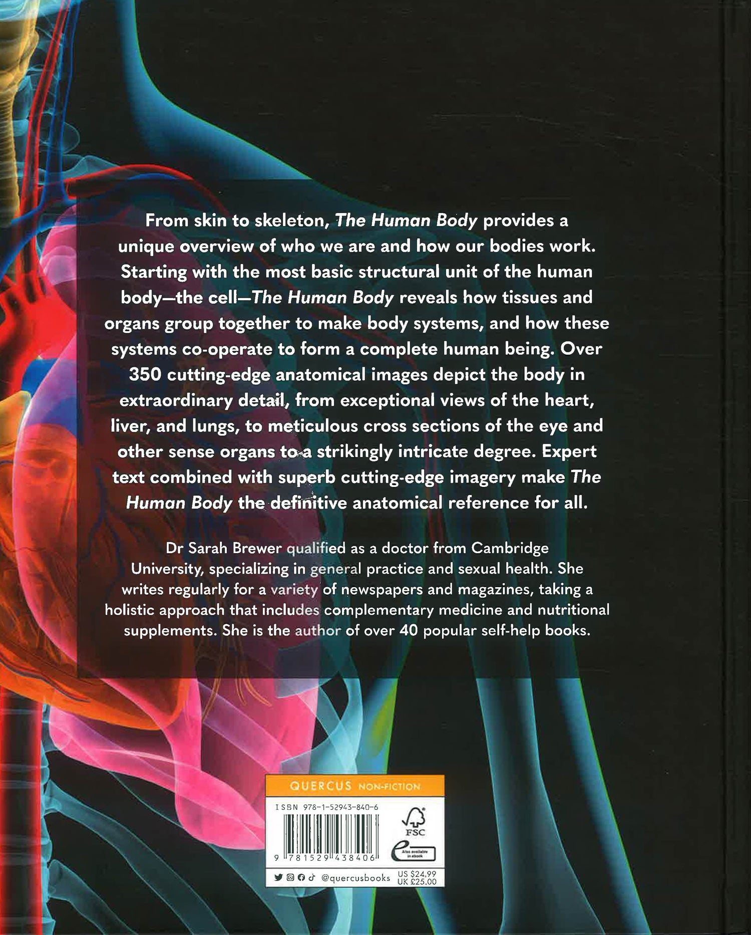 The Human Body: A Visual Guide to Human Anatomy by Dr Sarah Brewer – book cover