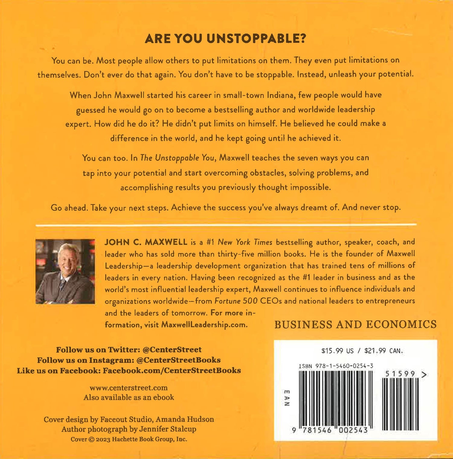 Unstoppable You: 7 Ways To Tap Into Your Potential For Success by John C. Maxwell – book cover