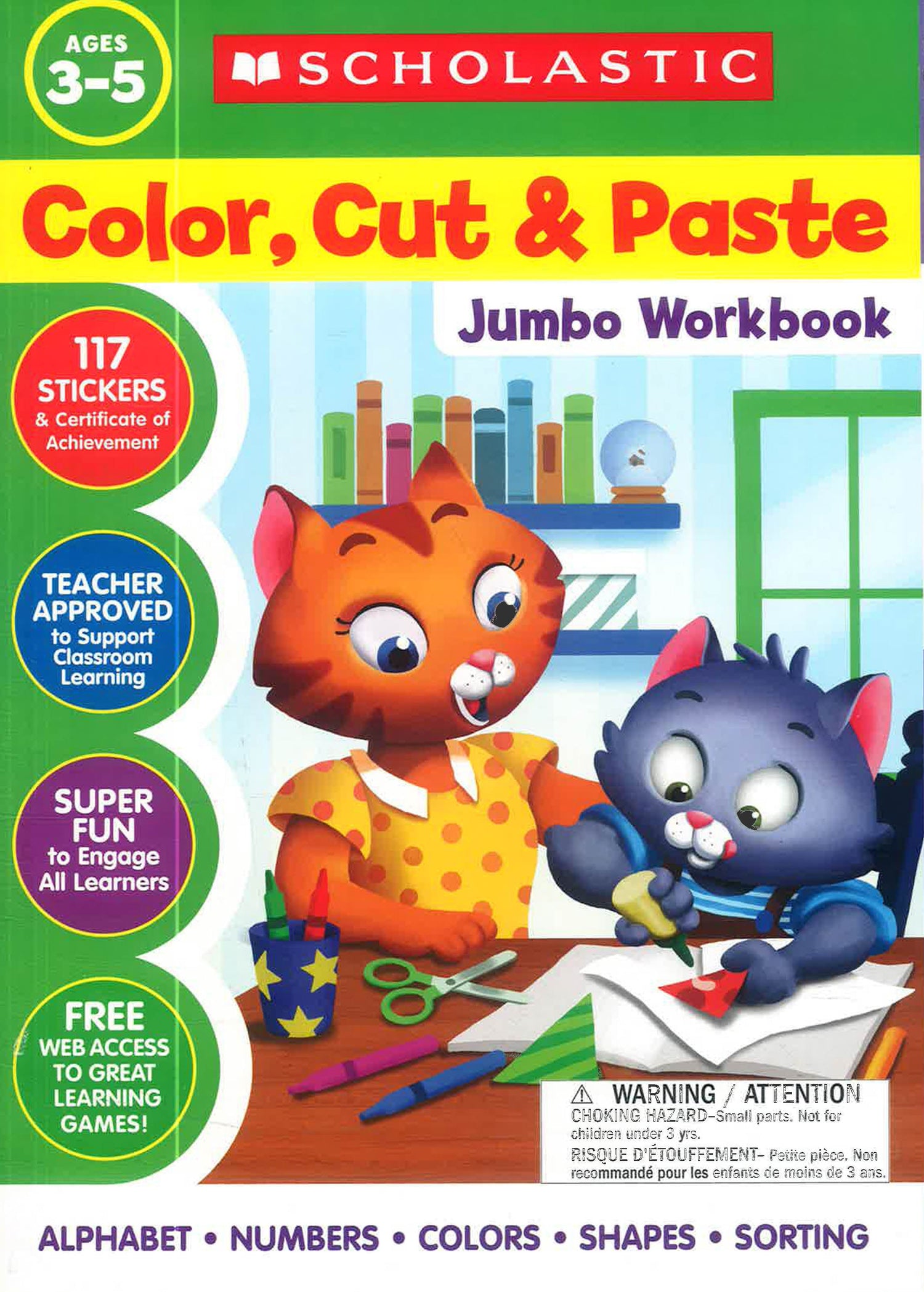 Color, Cut & Paste Jumbo Workbook by Scholastic – book cover