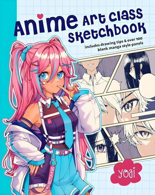 Anime Art Class Sketchbook: Includes Drawing Tips and Over 100 Blank Manga Style Panels