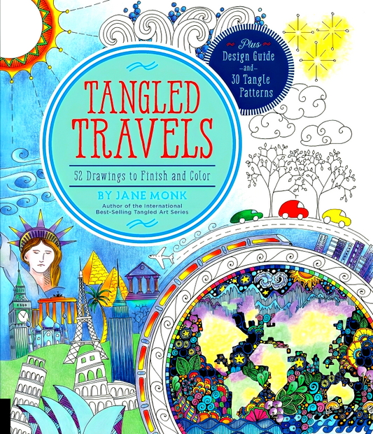 Tangled Travels: 52 Drawings To Finish & Color
