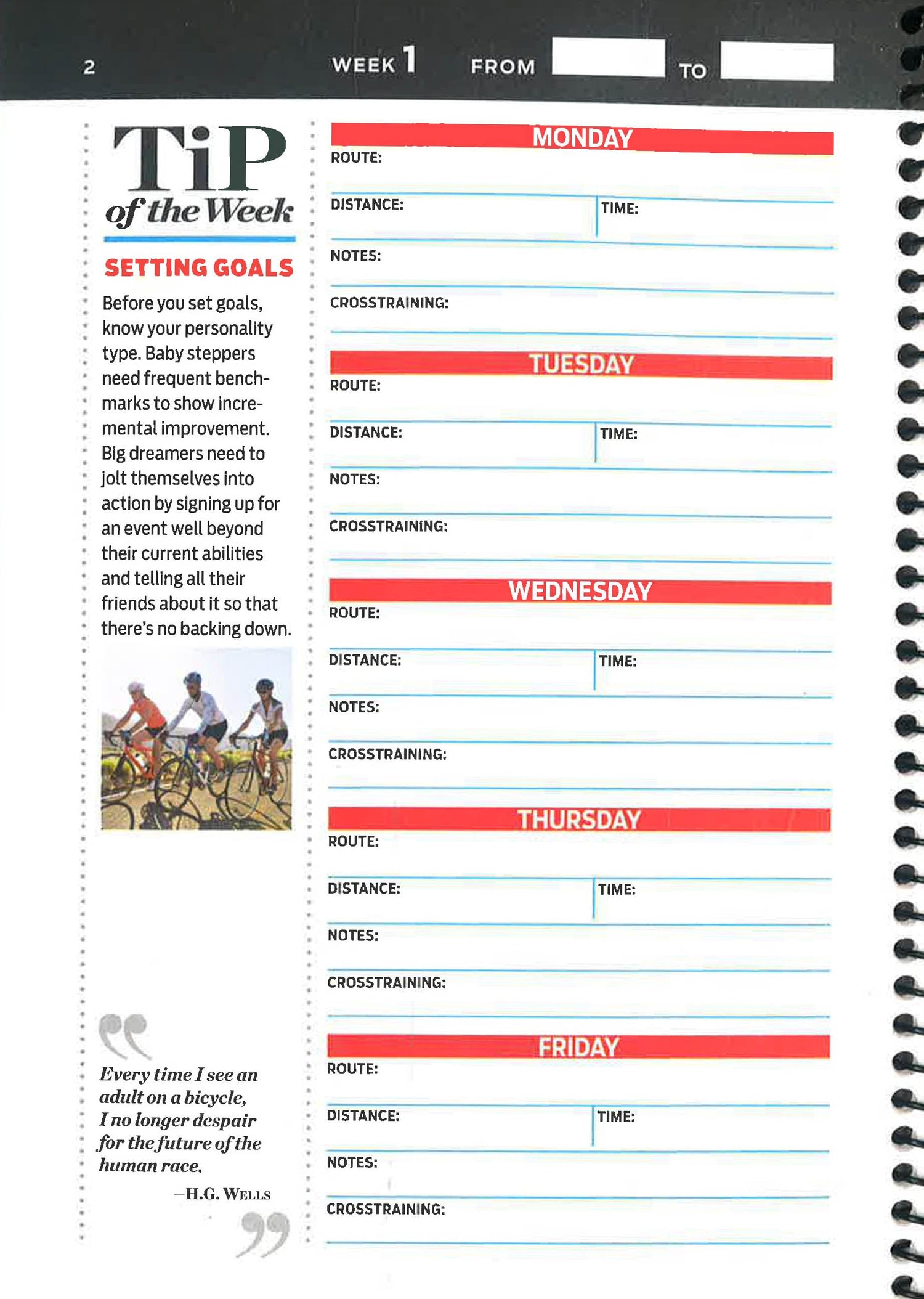 Bike Riding Journal Bicycling Training Journal (Revised & Updated) – BookXcess