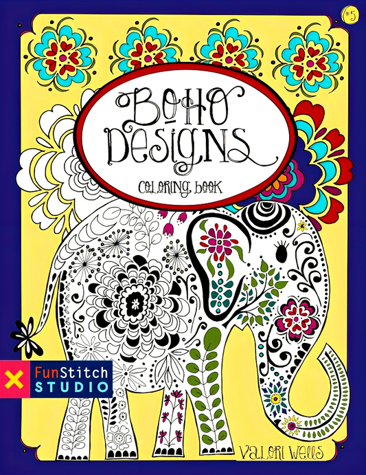 Boho Designs: Coloring Book