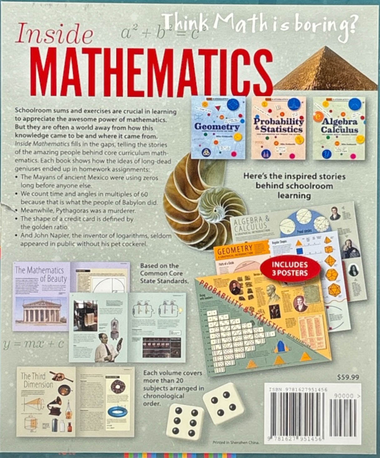 Math Inside Inside Mathematics (Algebra To Calculus/Geometry/Probability & Statist ...