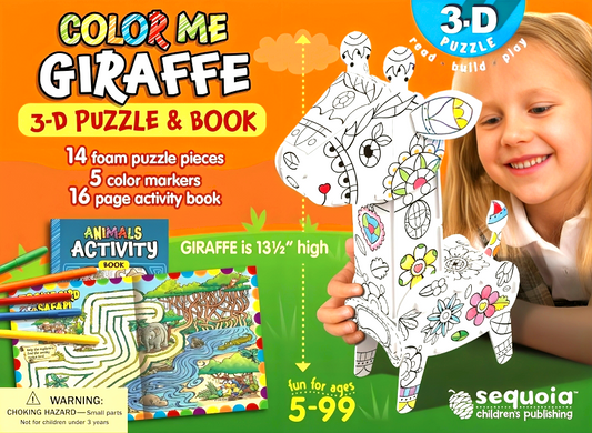 Color Me Giraffe: 3D Puzzle and Book