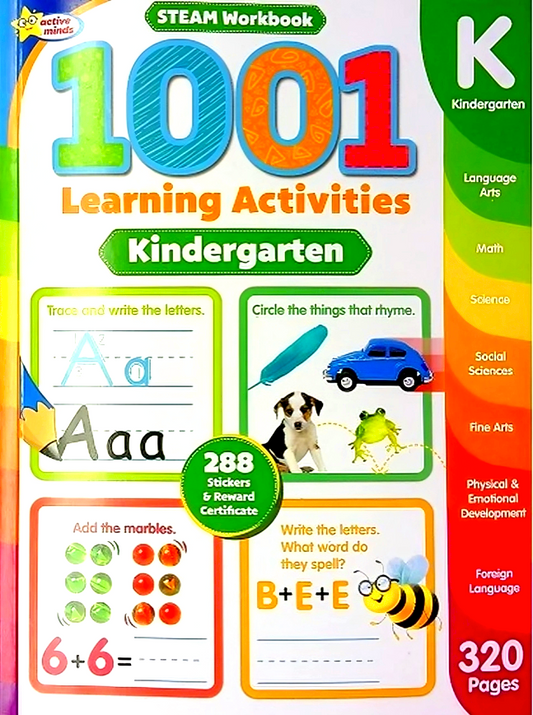 Active Minds 1001 Learning Act Kindergarten (STEAM Workbook)