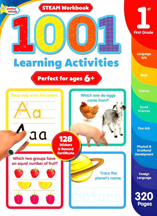 Active Minds 1001 Learning Act 1st Grade (STEAM Workbook)