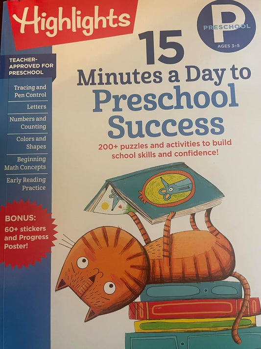 Highlights 15 Minutes A Day To Preschool Success