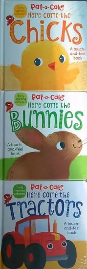 Pat-A-Cake 3 Book Set (Chicks - Bunnies - Tractors)