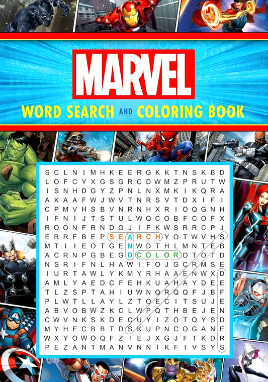 Marvel Word Search And Coloring Book