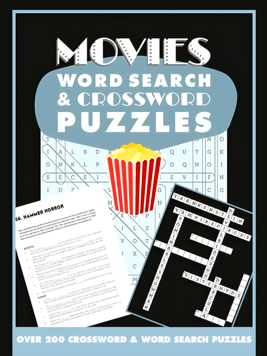 Movies Word Search And Crossword Puzzles: Over 200 Crossword & Word Search Puzzles