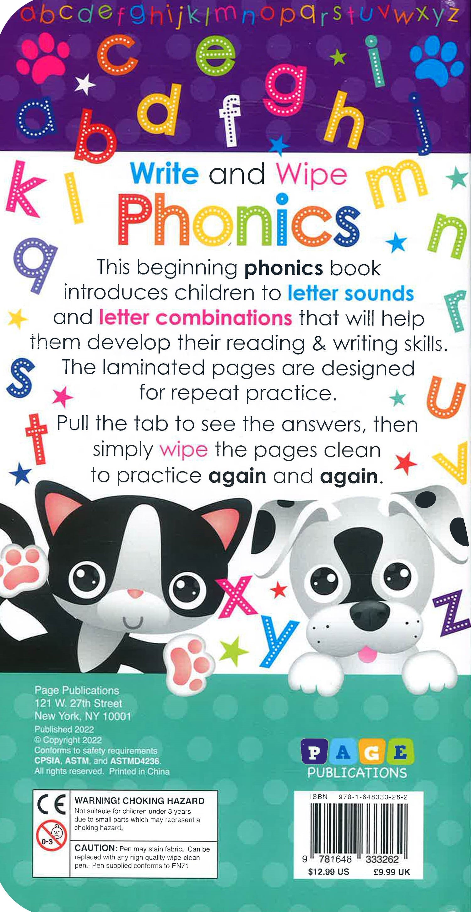 Write & Wipe Phonics (Pull The Tab Book) BookXcess