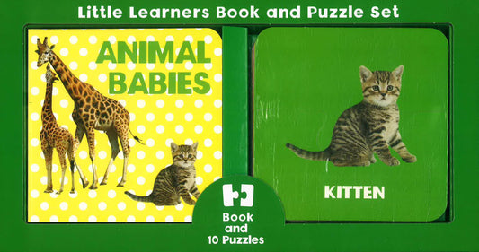 Little Learners Book & Puzzles Baby Animals