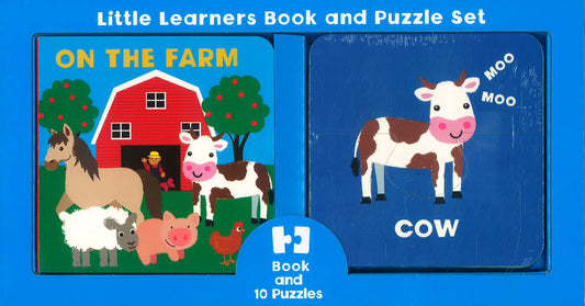 Little Learners Book & Puzzles On The Farm