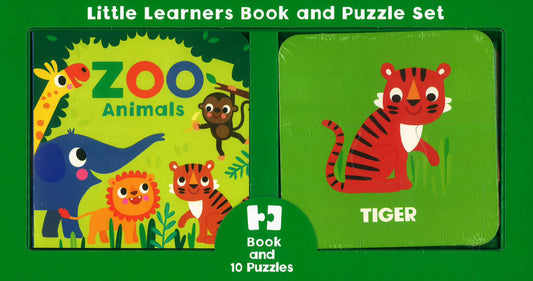 Little Learners Book & Puzzles Zoo Animals