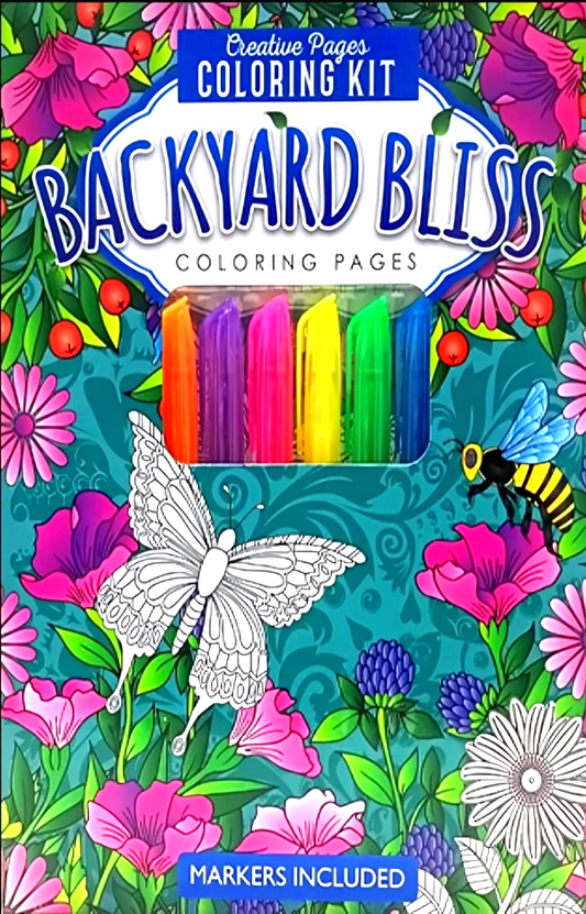 Creative Pages Coloring Kit Backyard Bliss