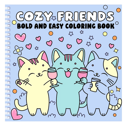 Cozy Friends Bold And Easy Coloring Book