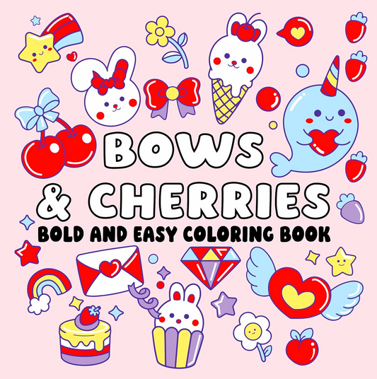 Bows And Cherries Bold And Easy Coloring Book