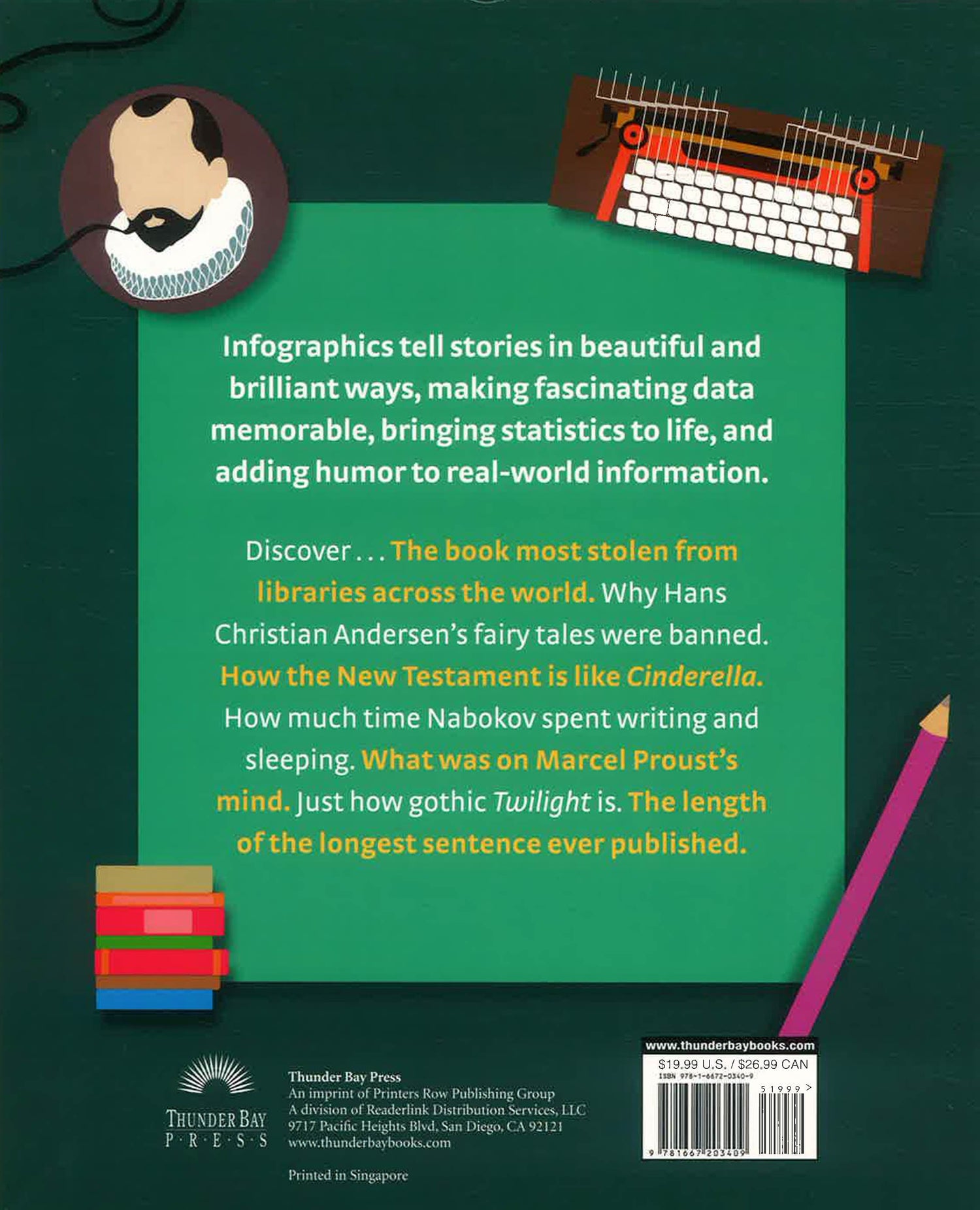 Infographic Guide To Literature: Fascinating Facts And Figures For Book Lovers by Joanna Eliot – book cover