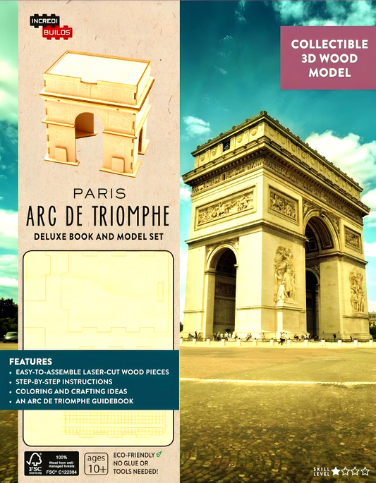 Incredibuilds: Paris Arc De Triomphe Deluxe Model And Book Set