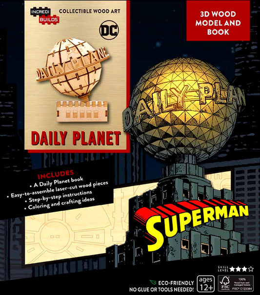 Incredibuilds: DC Comics: Superman: Daily Planet 3D Wood Model And Book