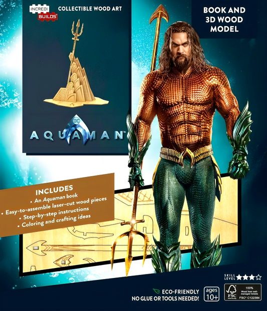 Incredibuilds: DC Comics: Aquaman Book And 3D Wood Model