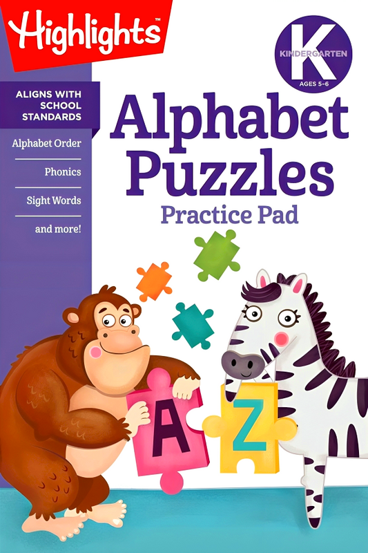 Highlights Kindergarten Alphabet Puzzles Practice Pad