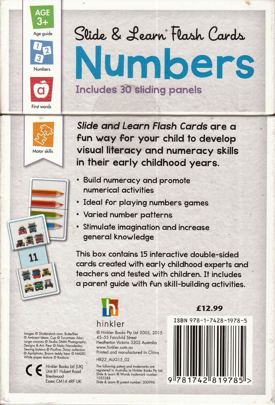 Building Blocks Flashcard Building Blocks Slide & Learn Flashcards Numbers – BookXcess