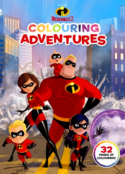 Disney Pixar Incredibles 2 Colouring Adventures (Ub)