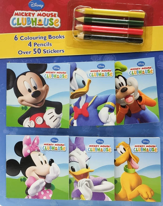 Disney Mickey Mouse Clubhouse Mini Colouring Books & Pencil Set