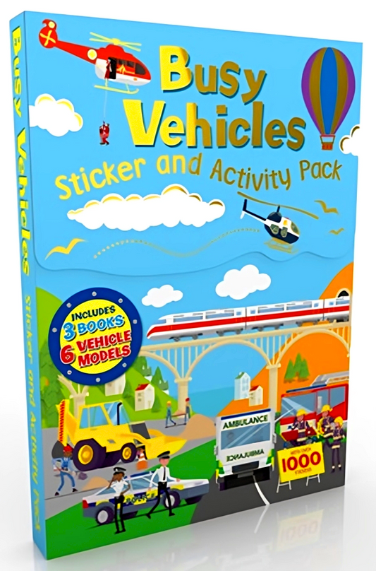 Busy Vehicles Sticker And Activity Pack