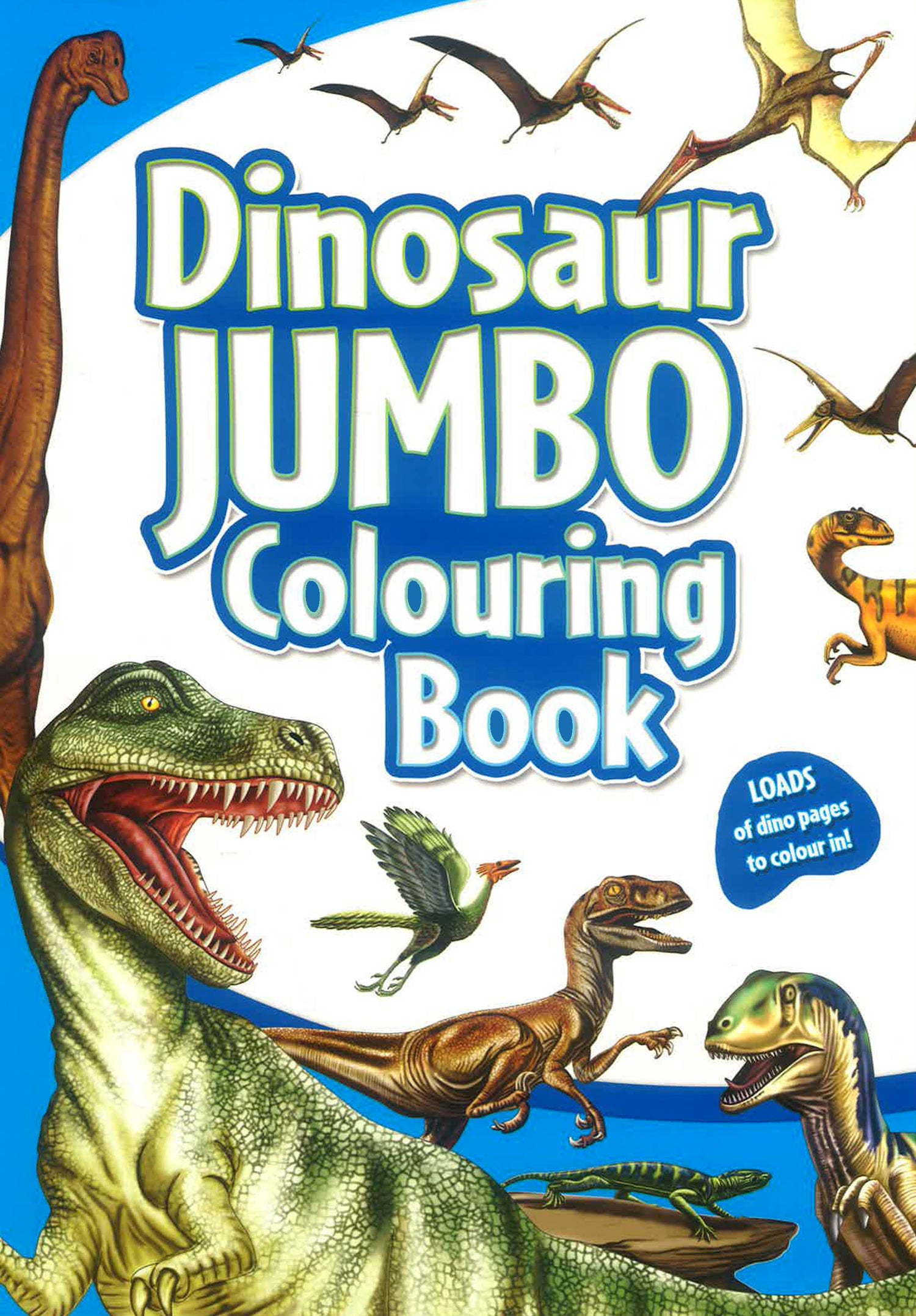 Dinosaur Jumbo Colouring Book by Alligator Books – book cover