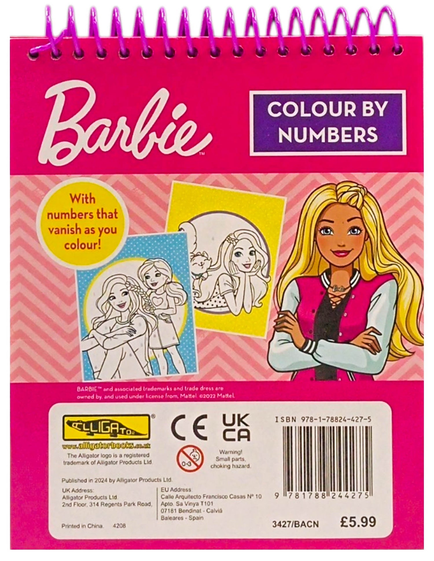 Barbie Colour By Numbers by Alligator Books – book cover