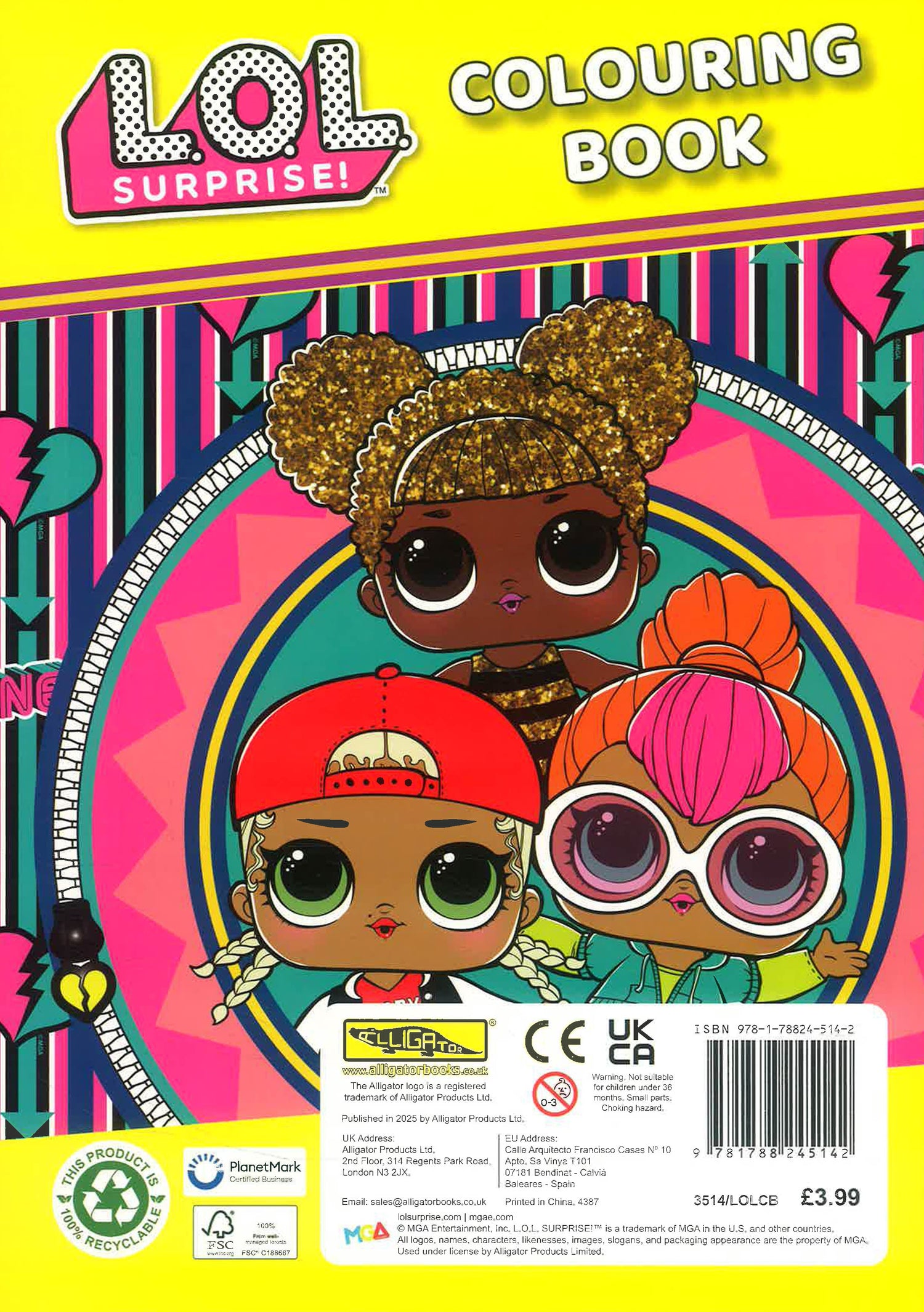 LOL Surprise Colouring Book by Alligator Books – book cover