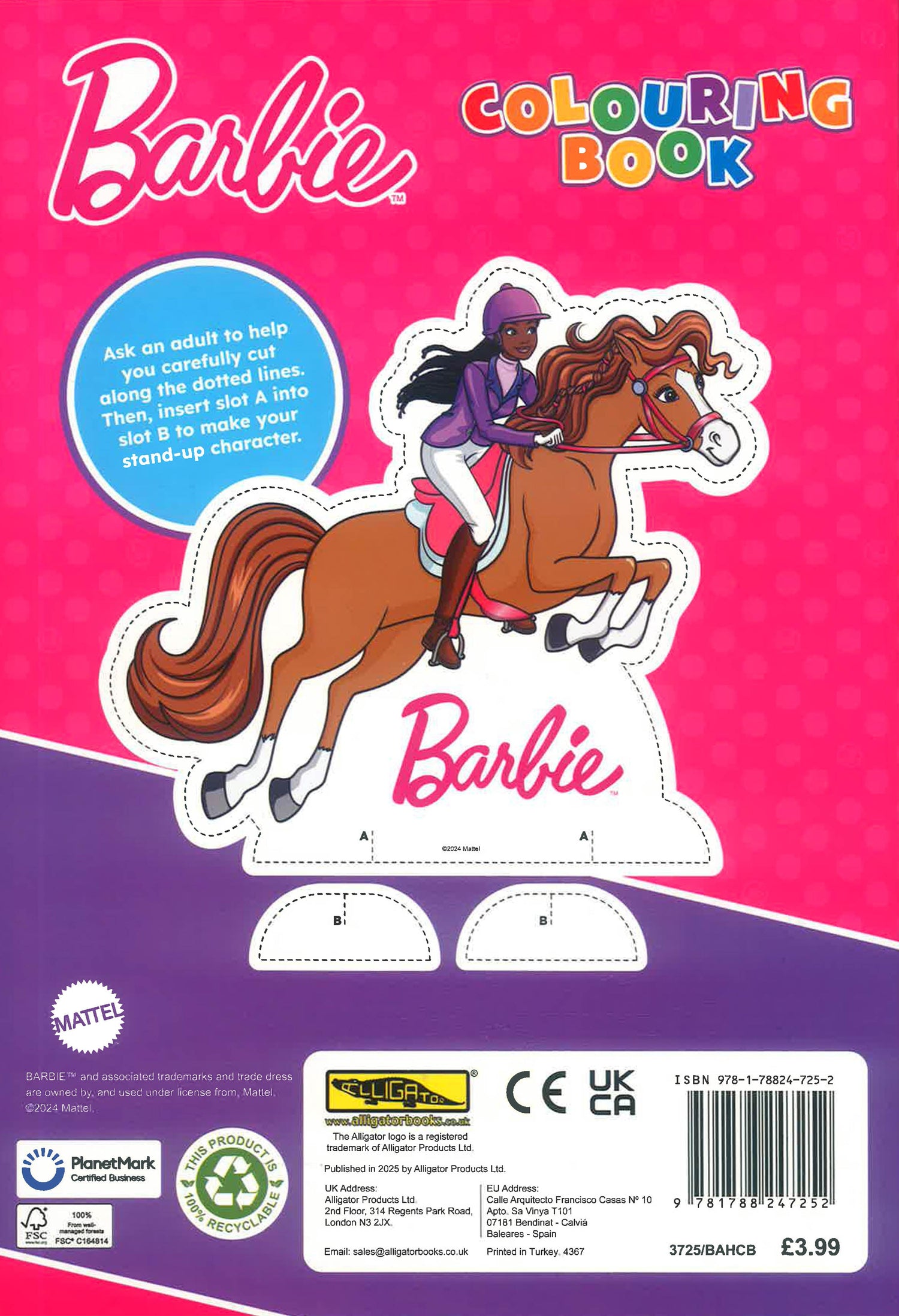 Barbie Horses Colouring Book by Alligator Books – book cover
