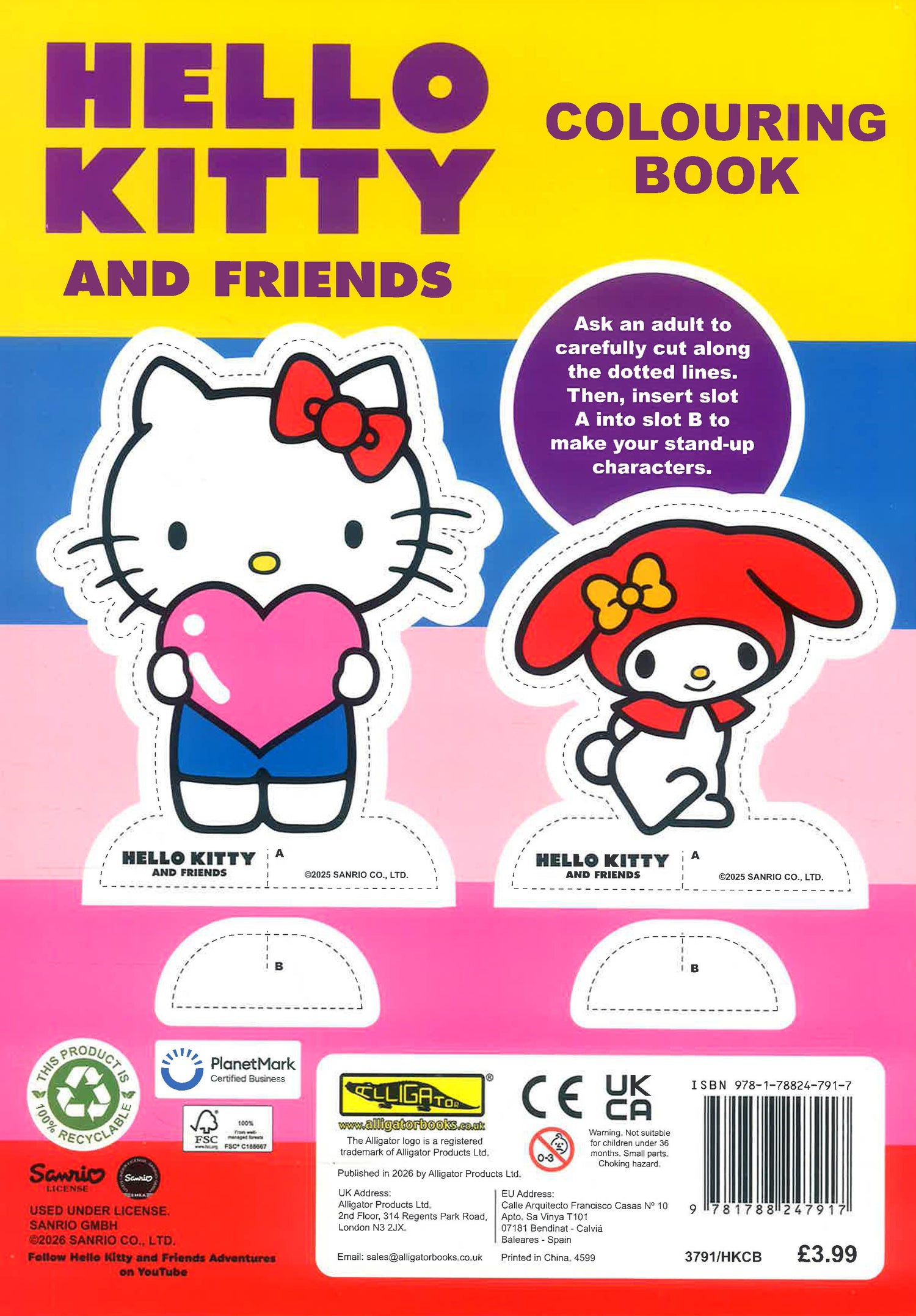 Hello Kitty And Friends Colouring Book by Alligator Books – book cover