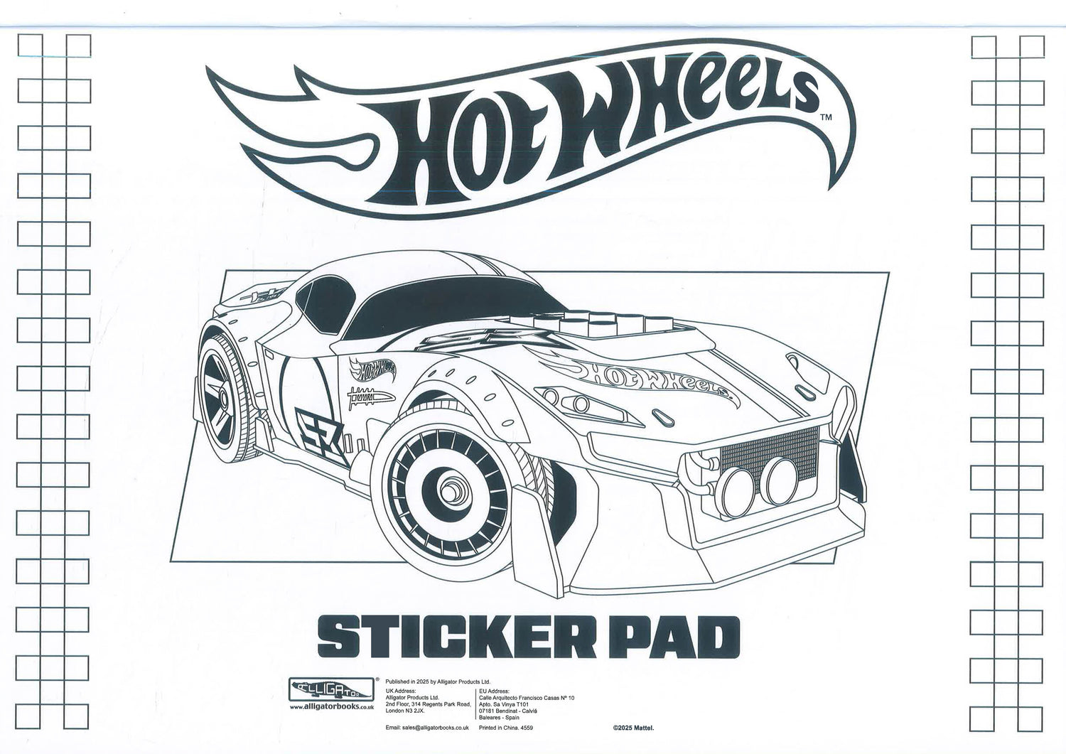 Hot Wheels Sticker Pad by Alligator Books – book cover