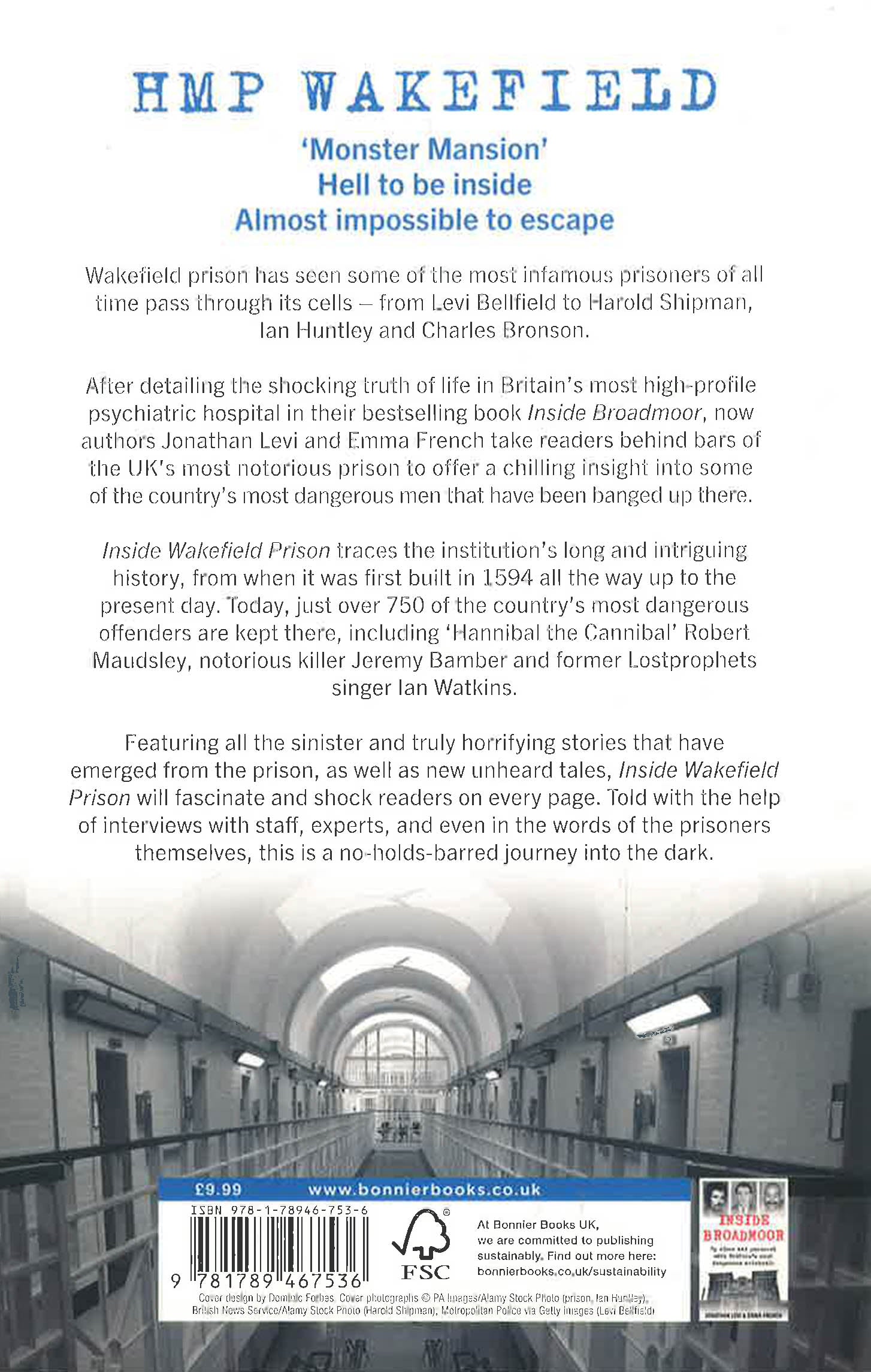 Inside Wakefield Prison: Life Behind Bars in the Monster Mansion by Jonathan Levi – book cover