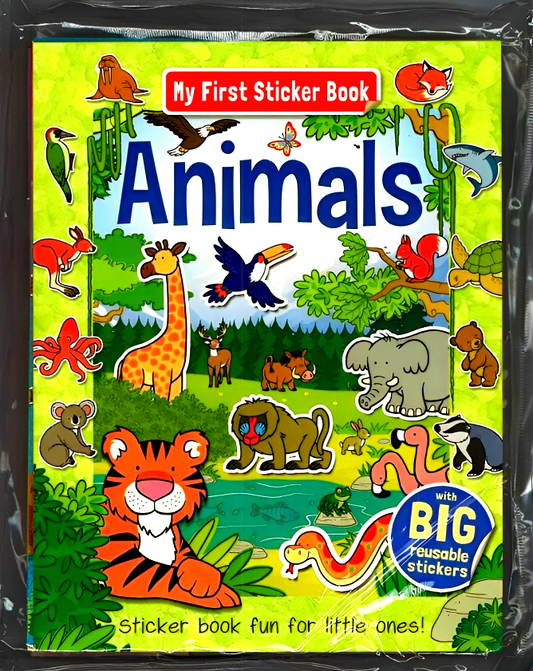 My First Sticker Book Collection-(6 Books ) Animals/Dinosaurs/Fairies/On the Farm/Princesses/Things that Go/Trucks & Diggers/Under the Sea